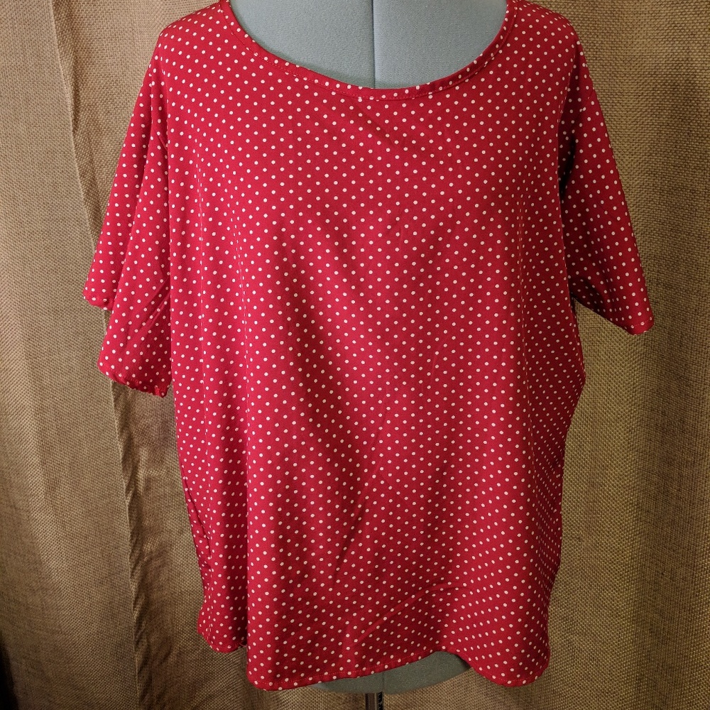 Meaveor - 2 red & blue Polka Dot  Women's Blouses